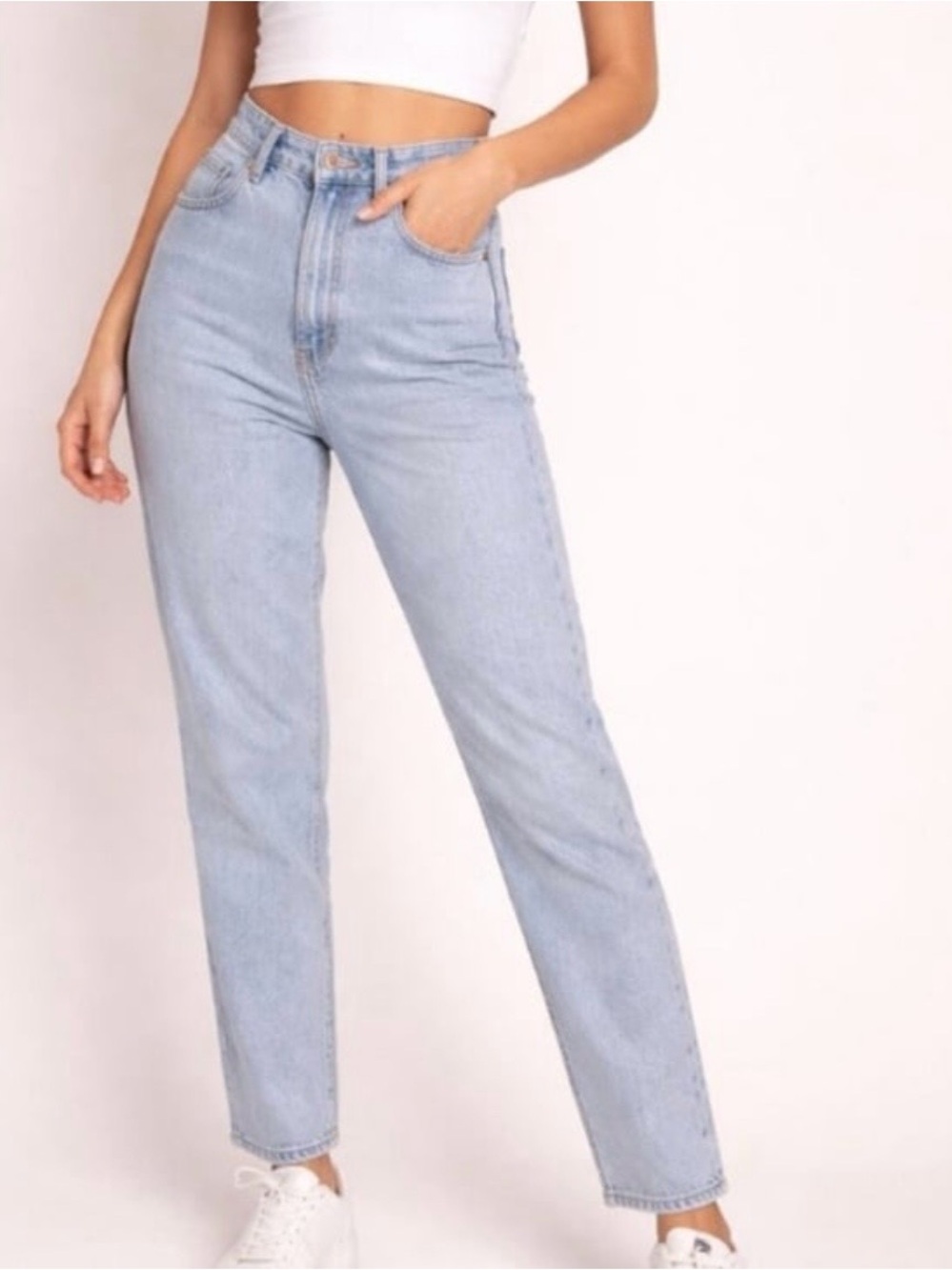 Misguided Light Wash Mom Jeans